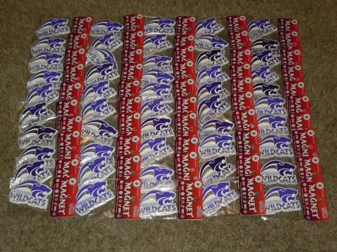LOT of 50 KANSAS STATE WILDCATS ST Vintage RUBBER FRIDGE MAGNET Standings Board Cover