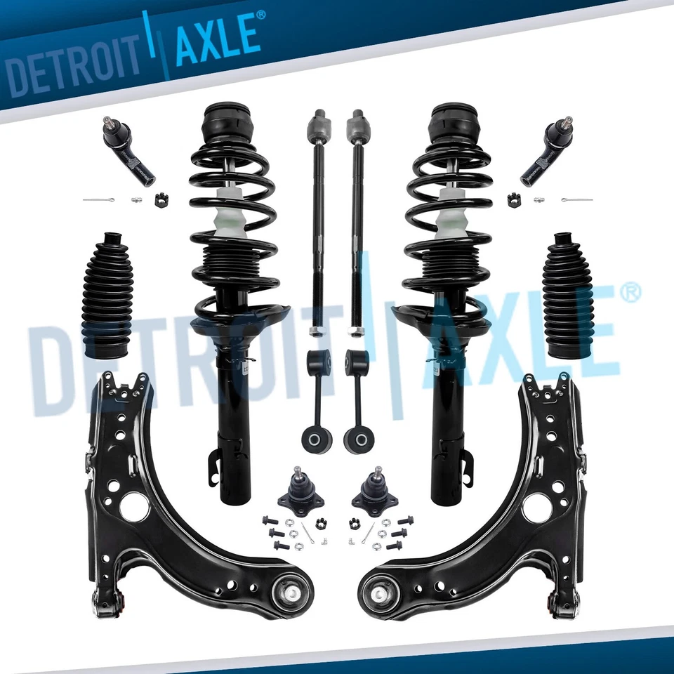 14pc Front Struts Control Arms Tierod Sway Bar for Volkswagen Beetle Jetta Golf - Image 1 of 4