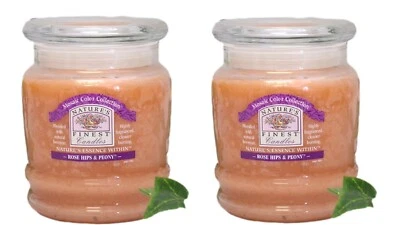Lote a granel de velas perfumadas frascos de 2 unidades rosa mosqueta y peonía nature spa 16 oz Foto 1 de 4