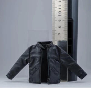 1/12 Scale Black Leather Jacket Coat For 6" SHF Nota Ant PHICEN GW Figure Body - Picture 1 of 4