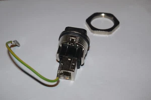 RJ45 LAN Buchse Cat8 Adapter mit Dichtung Siemens IPC477D 6AV7422-5AC00-0AT0 - Bild 1 von 2