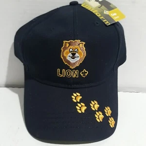 Official BSA LION Cub Scout Ball Cap Dark Navy Blue YOUTH Hat Med/Large NWT - Picture 1 of 4