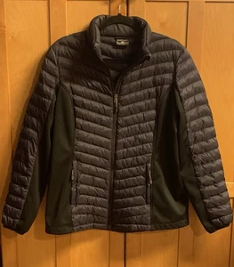 32 Grad Wärmejacke Damen L lila Daunen durchgehender Reißverschluss Taschen & schwarze Seitenteile - Bild 1 von 7