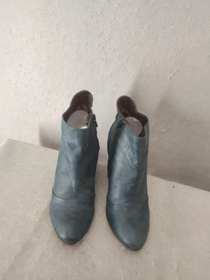 Botas Coclico para mujer talla 40 de cuero botines de cuña al tobillo zapatos con cremallera lateral Foto 1 de 4