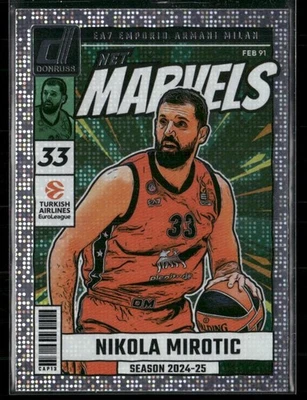 Nikola Mirotic 2024-25 Donruss EuroLeague Net Marvels Milan #9 - Image 1 of 2