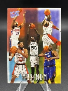 1996-97 Fleer Ultra Maximum Effort #148 Hakeem Olajuwon David Robinson - Picture 1 of 2