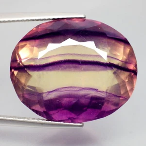 43.04 Cts Significant (22 x 18) Natural Oval Bi-Color Flourite Loose Gemstones - Picture 1 of 7