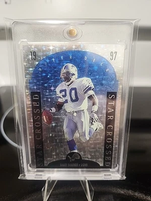 Barry Sanders 1997 Upper Deck Star  Crossed #SC13 RARE INSERT! - Image 1 of 4