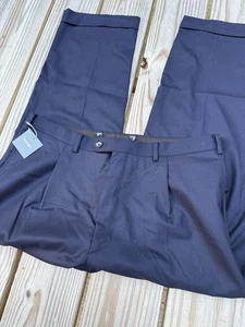 Neu mit Etikett Indochino marineblau Wolle plissiert Anzughose Staple klassische Hose 36w - Bild 1 von 6