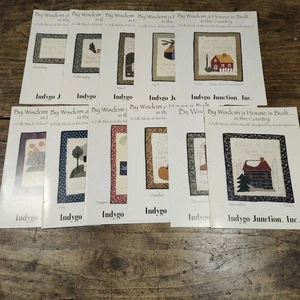 Lot 11 Indygo Junction Quilt of the Month Patterns House Is Built Prim Patterns - Picture 1 of 8