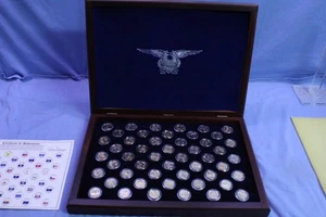 1999-2008 Gold Layered Highlighted Statehood Quarters Collection mit Box - Bild 1 von 2