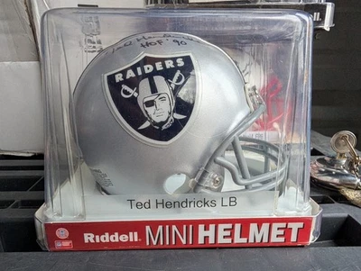 Ted Hendricks Oakland Raiders signed Autographed Mini Helmet JSA Coa - Image 1 of 3