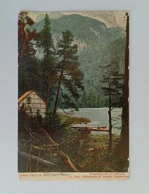Chile - Mattensohn Grimm - LAGO FRIO - Peso Bronce - Postal a Alemania Foto 1 de 4
