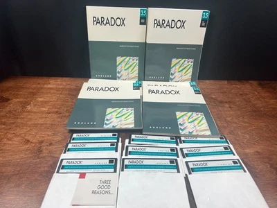 Paradox Borland PC Database Computer Program Software 5.25" Floppy Disks 1991 - Image 1 of 4