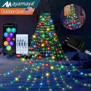 Smart 400LED Christmas Tree Waterfall Fairy String Lights for Outdoor Indoor - Picture 1 of 8