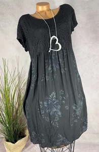 NEU Luftiges Sommer Strand TUNIKA KLEID Italy 353 SCHWARZ 40 42 44 - Bild 1 von 5