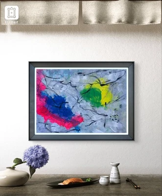 Original Art "At Ease" 9x12 Canvas Expressionism Abstract Design Home Art - Image 1 of 4