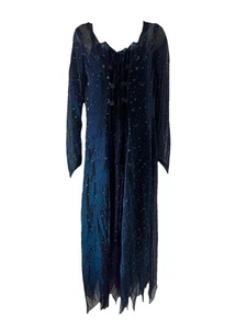Handmade Costume Size 12/14 Iridescent Witch Sorcerer Gothic Medieval Cosplay - Picture 1 of 10