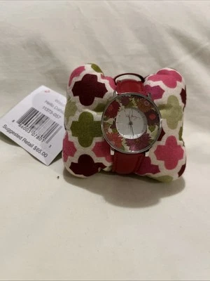 Новый с Ярлыками Vera Bradley часы - HELLO DAHLIA #113734-057 (на подушке в коробке) $65. - Изображение 1 из 4