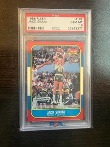 1986-87 Fleer Basketball PSA 10 Gem Mint Jack Sikma #102 - Picture 1 of 2