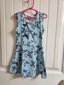 Wonder Nation Blue Sleeveless Dress Butterfly BUTTERFLIES Girls Size S (6-6X) - Picture 1 of 6