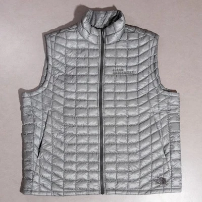 The North Face Men's Thermoball Trekker Full Zip Puffer Vest Gray 2XL Logo - Image 1 of 4