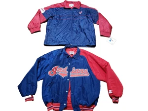 2 Lot Cleveland Indians Jacke Herren XL Starter Diamond und Neu Majestic  - Bild 1 von 11
