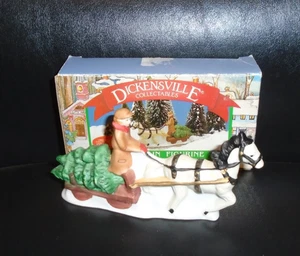 NUEVO EN CAJA 1990 NOMA DICKENSVILLE COLECCIONABLES PORCELANA FIGURA CABALLO Y TRINEO - Imagen 1 de 1