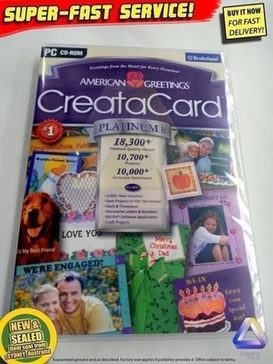 American Greetings CREATA CARD 8 Platinum PC DIY maker CREATIVE MEMORIES creator - image 1 of 2
