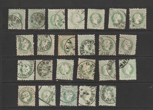 Austria 3Kr Green Study Group 24 pcs 1867-1880 - Picture 1 of 1