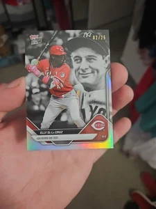 2025 Topps Now Lou Gehrig Day Ssp ELLY DE LA CRUZ Reds 2/25 Silver - Picture 1 of 4