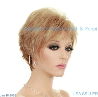 MICKI | Pelucas Envy | Peluca monotop frontal de encaje | Peluca corta | RUBIO OSCURO Foto 1 de 4