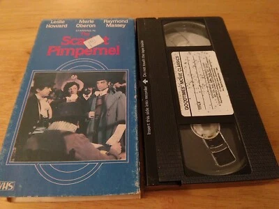 Vintage The Scarlet Pimpernel VHS Movie Leslie Howard Merle Oberon Massey S3 - Image 1 of 2