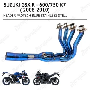 Header Exhaust Suzuki GSX R600 R750 K8 K9 L0 Front Link Pipe Muffler 51mm - Bild 1 von 1