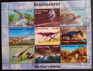 HOJA BLOQUE DE DINOSAURIOS - Imagen 1 de 1