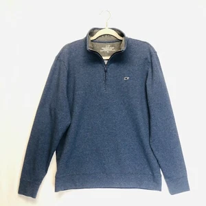 Vineyard Vines Herren Pullover Jacke Gr. Medium 1/4 Reißverschluss meliert blau bequem - Bild 1 von 7
