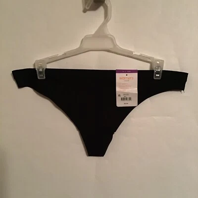Warners Cloud 9 Black Smooth Invisible Look Thong Panty Womens Size 2XL/9 NWT - Image 1 of 4