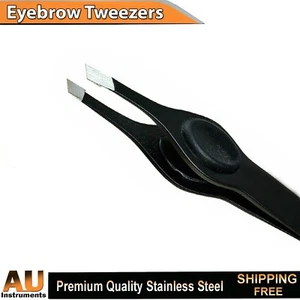 Eyebrows Plucking Facial Hair Remover Tweezers Slanted Tip Beauty Tools - Picture 1 of 4