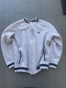 Lacoste Kids Size 12 Gray Sweatshirt Full Zip - Picture 1 of 3