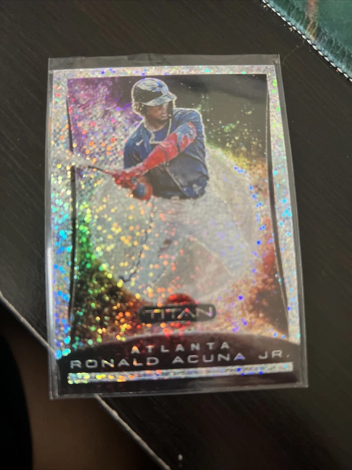 Ronald Acuna Jr 2020 Chronicles Titan WHITE SPARKLE SSP - Image 1 of 2
