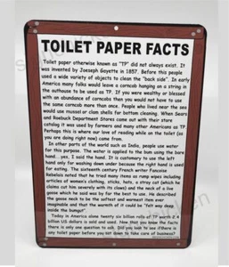 Funny Bathroom Sign, home decor, shop sign, toilet paper history - Picture 1 of 3