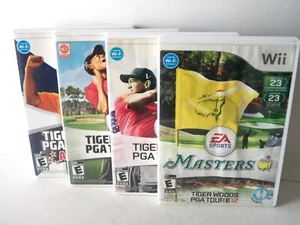 Tiger Woods PGA Tour 09 10 11 12 Nintendo Wii Golf Games Lot Masters Game Bundle - Picture 1 of 24