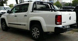 VW AMAROK 2010 2021 DUAL CAB STYLISH ALUMINIUM ROOF RAIL BARS BLACK COLOUR - Picture 1 of 5