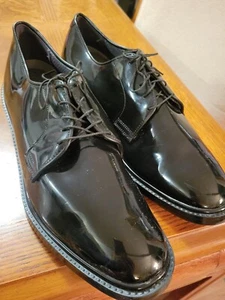 Mens Patent Leather Dress Shoes By CAPPS Air Lite Footwear Made In USA Sz 12-D - Picture 1 of 13