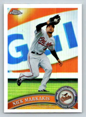2011 Topps Chrome Refractors #22 Nick Markakis (ref 200419) - Image 1 of 2