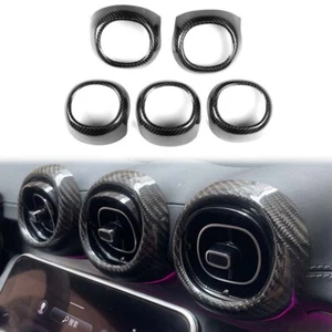 Carbon Fiber Dashboard Vent Cover Kit for Benz C200 C300 C43 AMG W206 2022-2024 - Picture 1 of 5