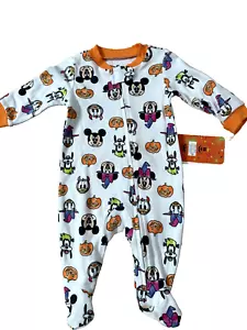 Neu mit Etikett Disney Einteiler Halloween Schlafanzug Größe 0-3 Monate 100 % Baumwolle Unisex - Bild 1 von 3