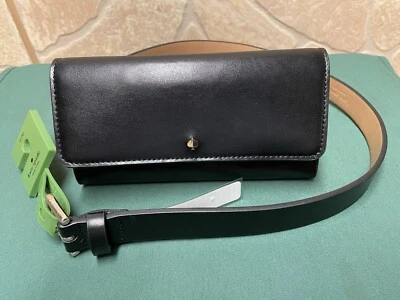 kate spade NEW YORK Belt Bag Fanny Pack Leather Black Women’s Sz L/XL NEW - Image 1 of 4