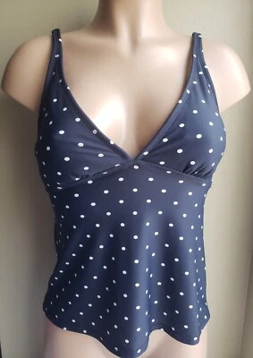 Merona Polka Dot Tankini Top Size Small - Image 1 of 4
