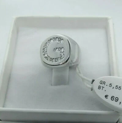 Anello argento 925(rodiato) Con INIZIALE - Immagine 1 di 4